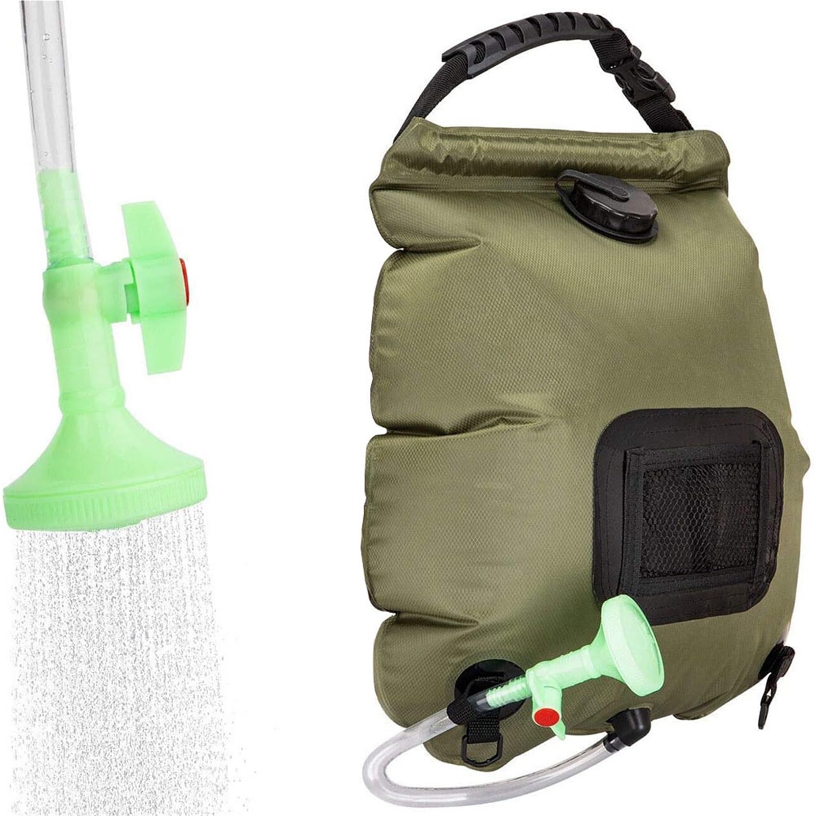 Ducha de Camping, Bolsa de Ducha Solar Plegable for Camping, 20 l, for Exteriores, con calefacción y Agua Caliente,para Senderismo,Viajes,Coche