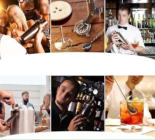 Miniatura 2 de TOEWOE Juego de coctelera de acero inoxidable, juego de herramientas de barra de 12 piezas, accesorios de bar, herramientas profesionales para