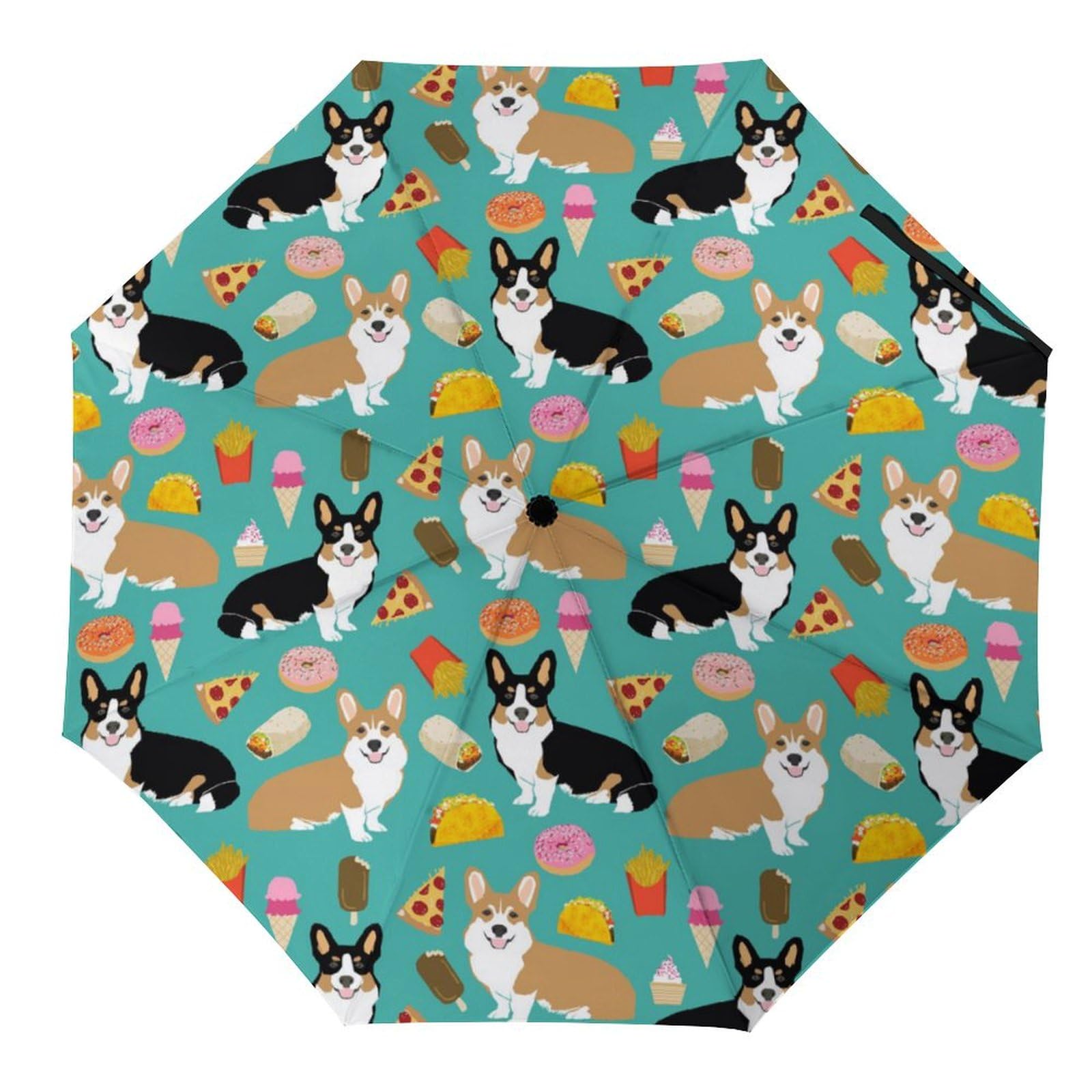 Jzemdybill Style Folding Umbrella, Cute Corgi Umbrella, Travel Umbrella For Windproof, Rainproof