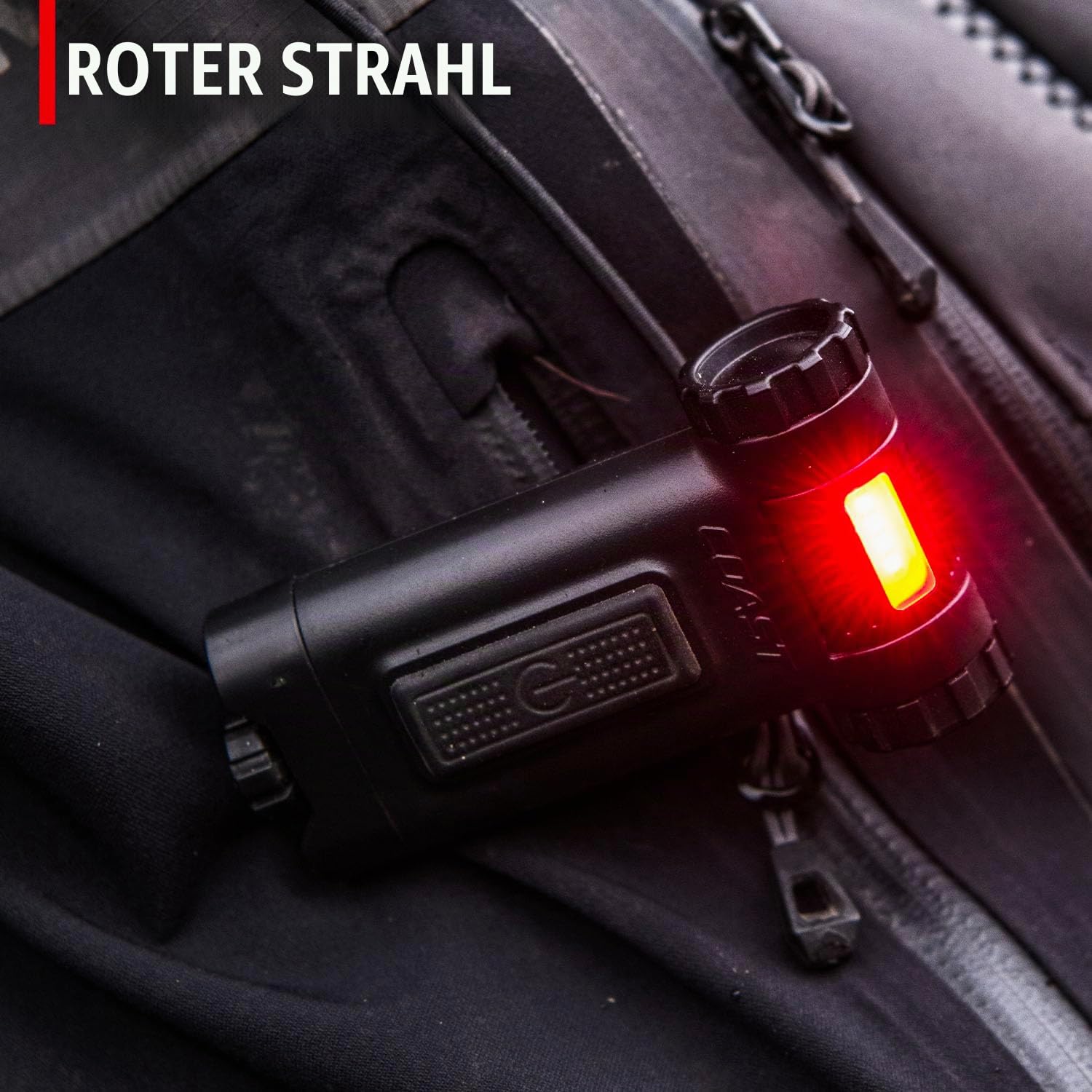 Coast HX4 80 Lumen Dual-Color (Rot/Weiß) Magnetisches LED Klammerlicht mit Strahlrotation, Schwarz