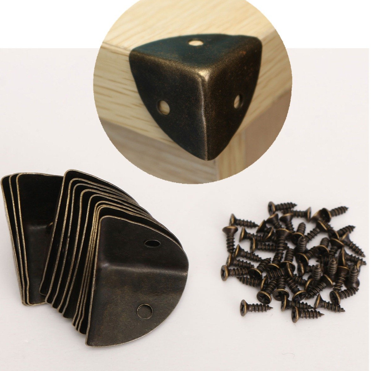 QUARKZMAN 4 stuks decoratieve hoekbeschermers, 25 mm metalen