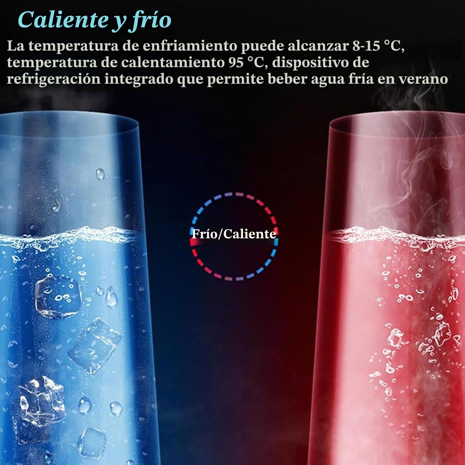 Dispensador De Agua para Garrafas,Maquina De Agua Fria Y Caliente,Fuente De Agua De Pie Carga Inferior,3 Configuraciones Temperatura,para El Hogar Café Té Bar Dormitorio