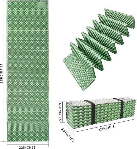 Miniatura 5 de Alfombrilla de espuma para acampar y mochilero, impermeable, suave, ultraligera para adultos y niños, plegable, fácil almacenamiento, protección
