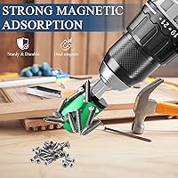 Vista 3 de 6 piezas de soporte magnético para tornillos, cabeza de destornillador, anillo magnético de tornillo magnético con 3 piezas Ph2 juego de puntas