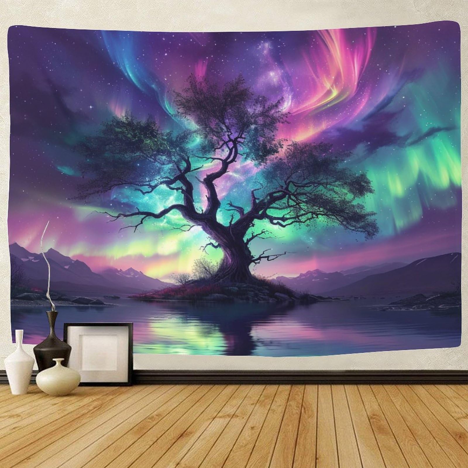 TIICZAAKL Aurora Tapestry 3D Printed Northern Lights Tapestries Wall Hanging Wall Cloth Background Wall Art Decor for Decorations Bedroom Living Room Apartment Dorm 180cmx230cm