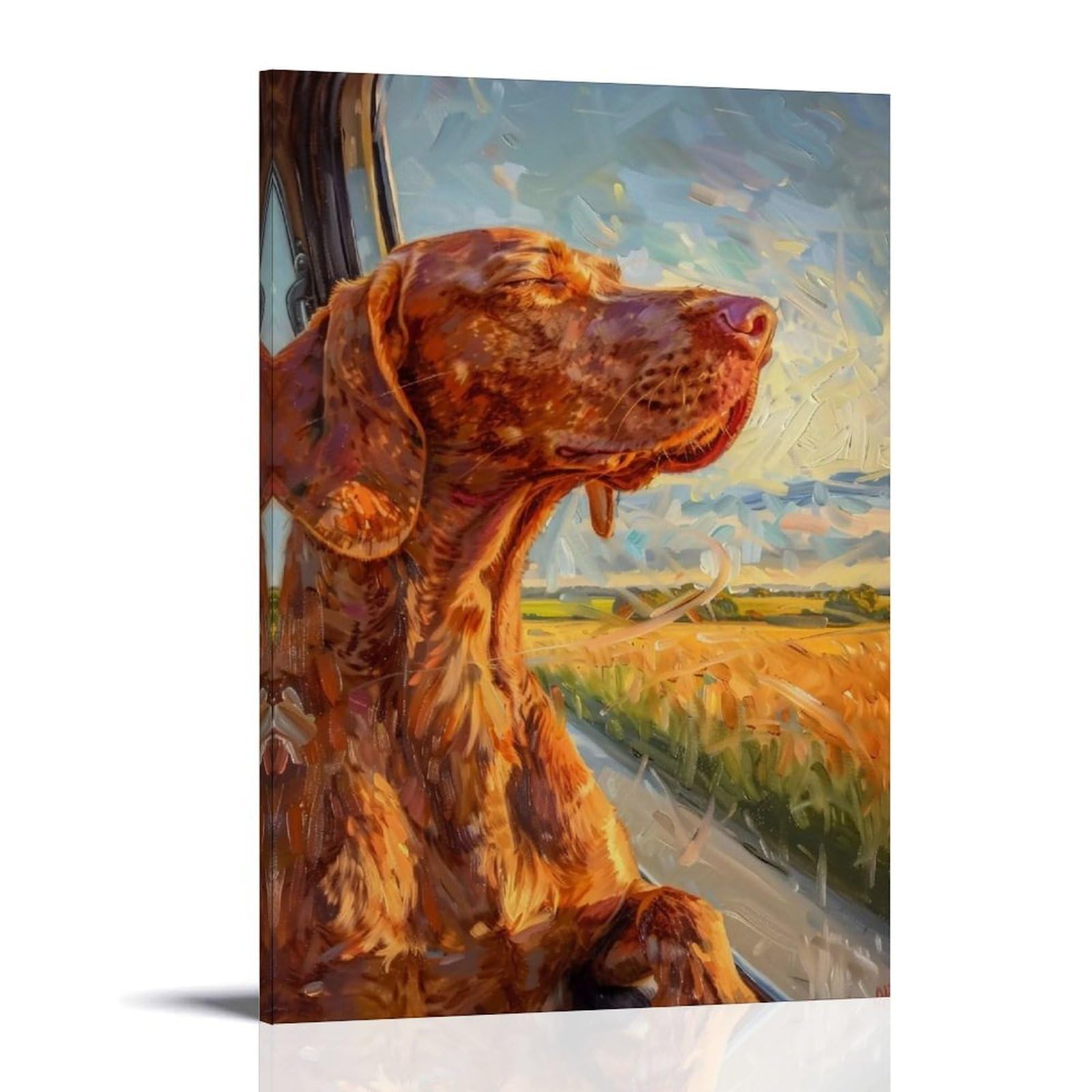 HUERYRYHY Wind In Fur Road Trip 02 Poster Wall Art Canvas Vintage Aesthetic Painting Decor for Rooms 24x36inch Frame-style