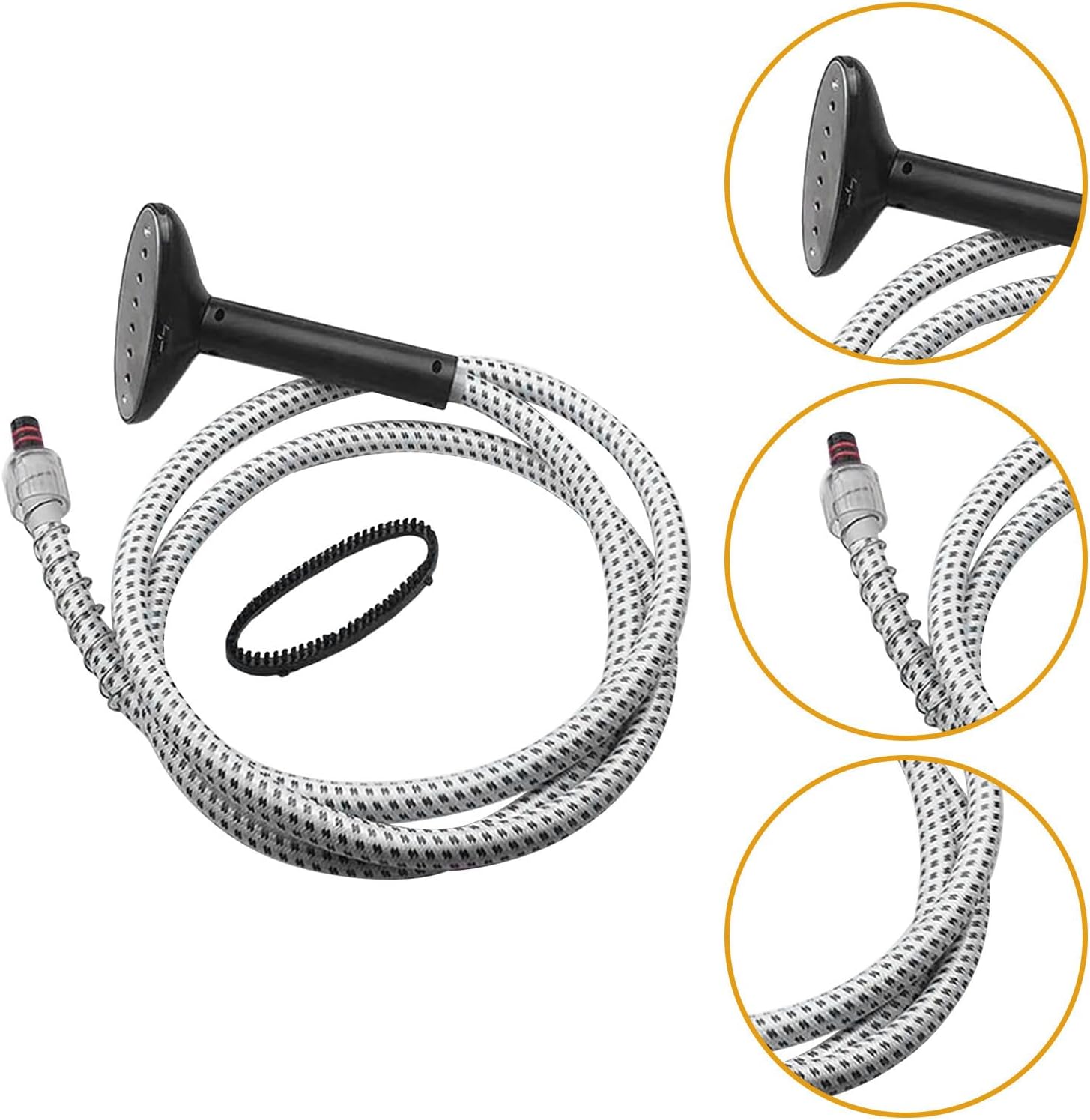 Replacement Steamer Hose Accessory with Brush Head for Garment Steamers