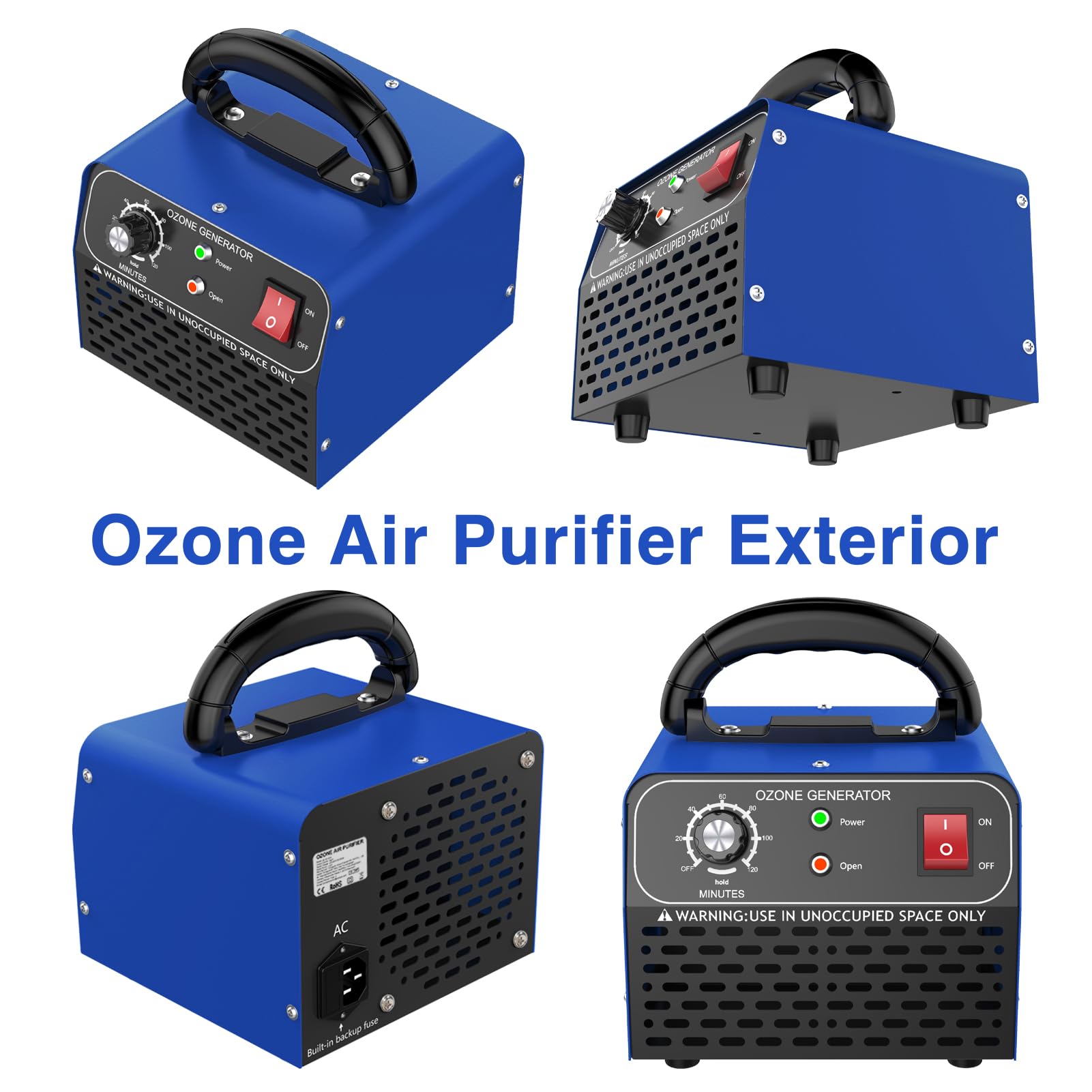 JOBYNA Generator ozonu 30 000 mg/h, ozonator przemysłowy O3 z timerem, oczyszczacz powietrza ozonującego, neutralizator zapachów, urządzenie ozonujące do mieszkania, biura, dymu, pleśni, zapachów