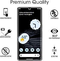 Vista 5 de amFilm Protector de pantalla elástico para Google Pixel 7 Pro, Pixel 7 Pro de 6.7 pulgadas, Google Pixel 7 Pro 5G, compatible con identificación