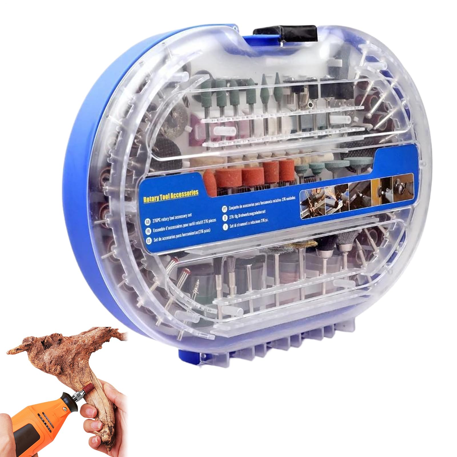 Kit de accesorios para herramienta rotativa 276 accesorios versátiles de | Kit de Herramientas Rotativas para Lijar Para Corte, Lijado, Desbaste, Grabado, Pulido, Perforado y T