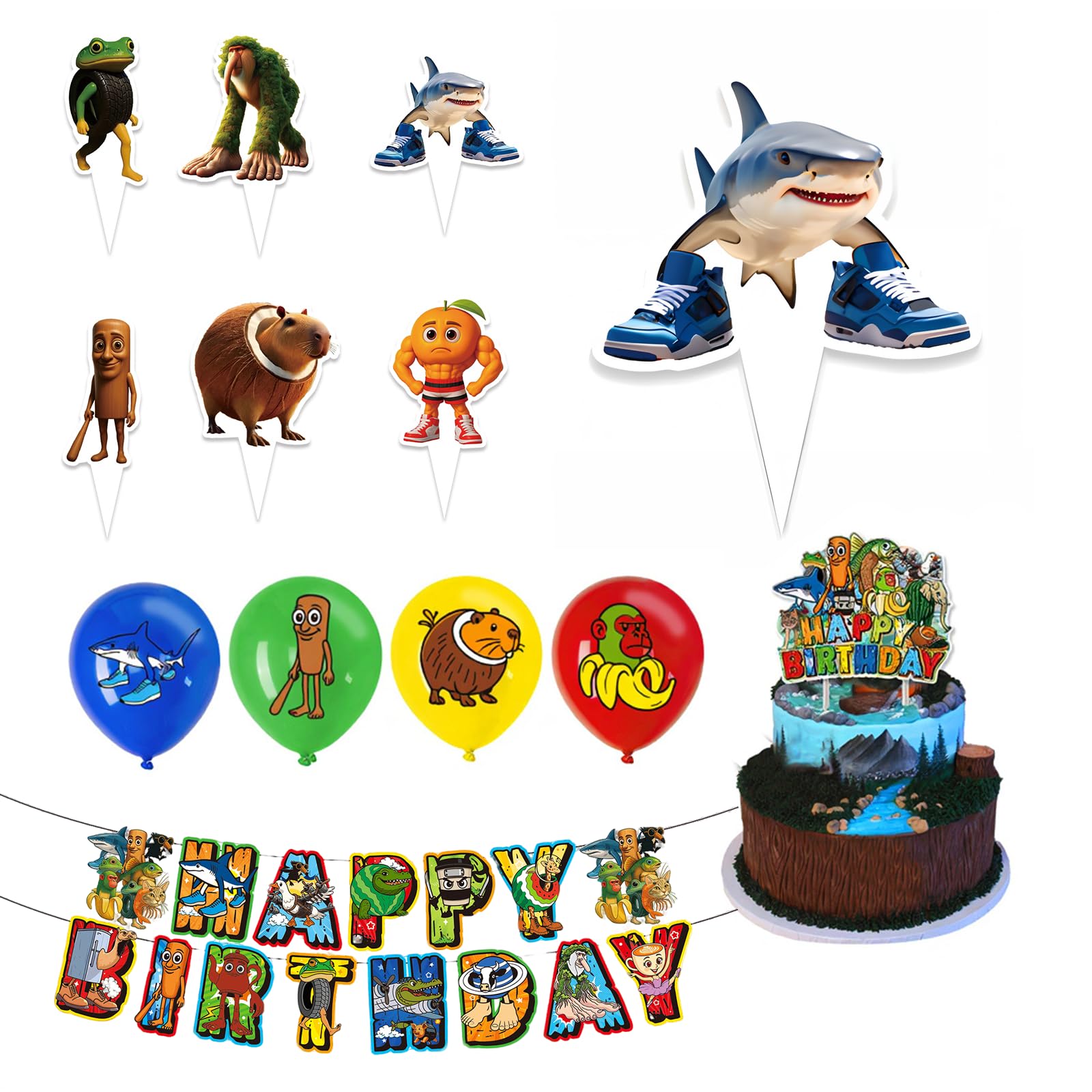 Cake Toppers Animaux En Fête Pour L'anniversaire De Votre Enfant