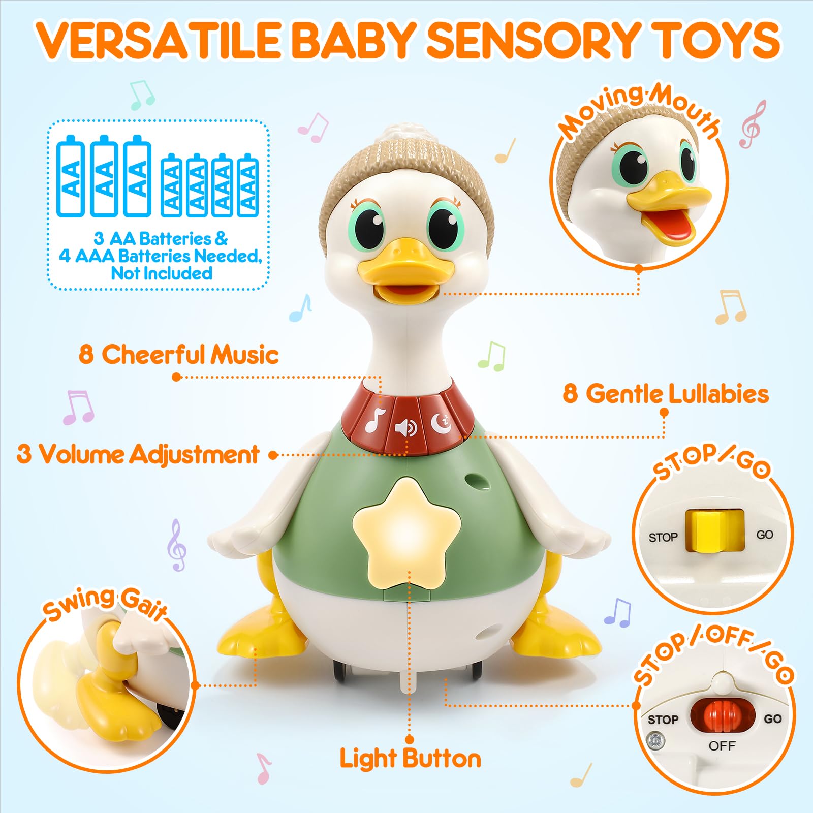 LUDILO Babyspielzeug 6–12 Monate: Ein Muss für Krabbelente für 5, 6, 7, 8, 9, 10, 12, 18 Monate, Babyspielzeug 0–6, 12–18 Monate, Babyspielzeug für Babys
