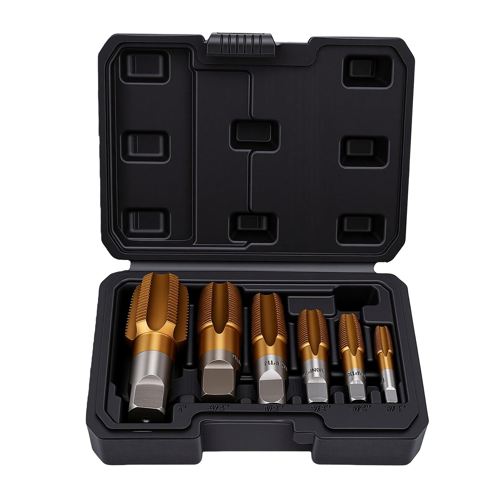 Fockety Juego de Machos de Roscar para Tuberías NPT de 6 Piezas