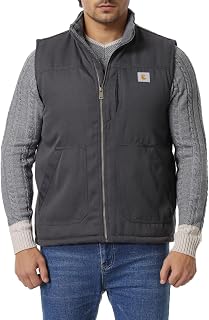 Men's Loose Fit Workwear Vest Fleece-Lined Durability Waterproof Mock-Neck Vest