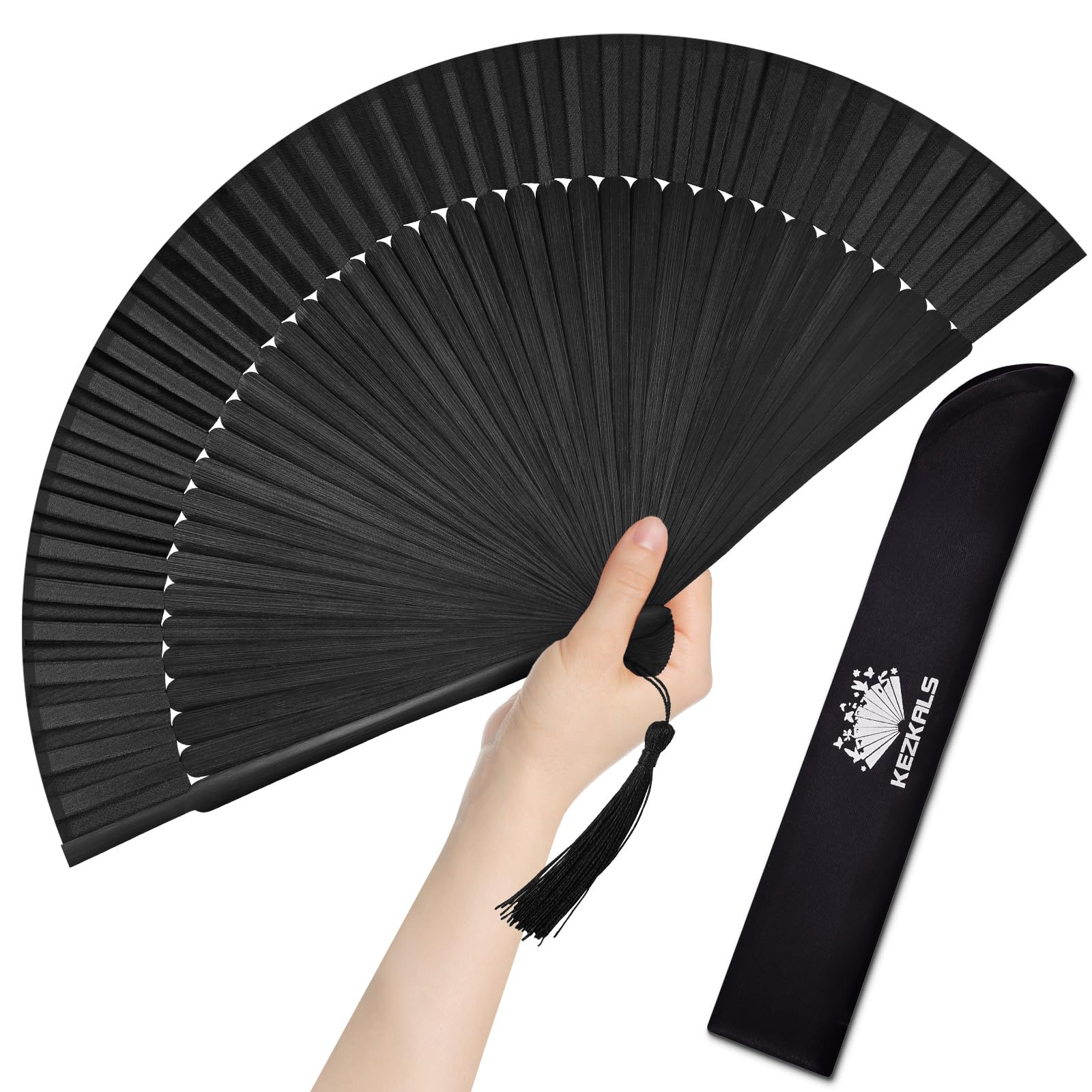 KEZKALS Hand Fan, Hand Fans for Women Foldable, Handheld Fan, Chinese/Japanese Hand Held Fan, Folding Fan, Hand Fan Foldable, Paper Fans for Cosplay, Home Decor, Party 8.27"