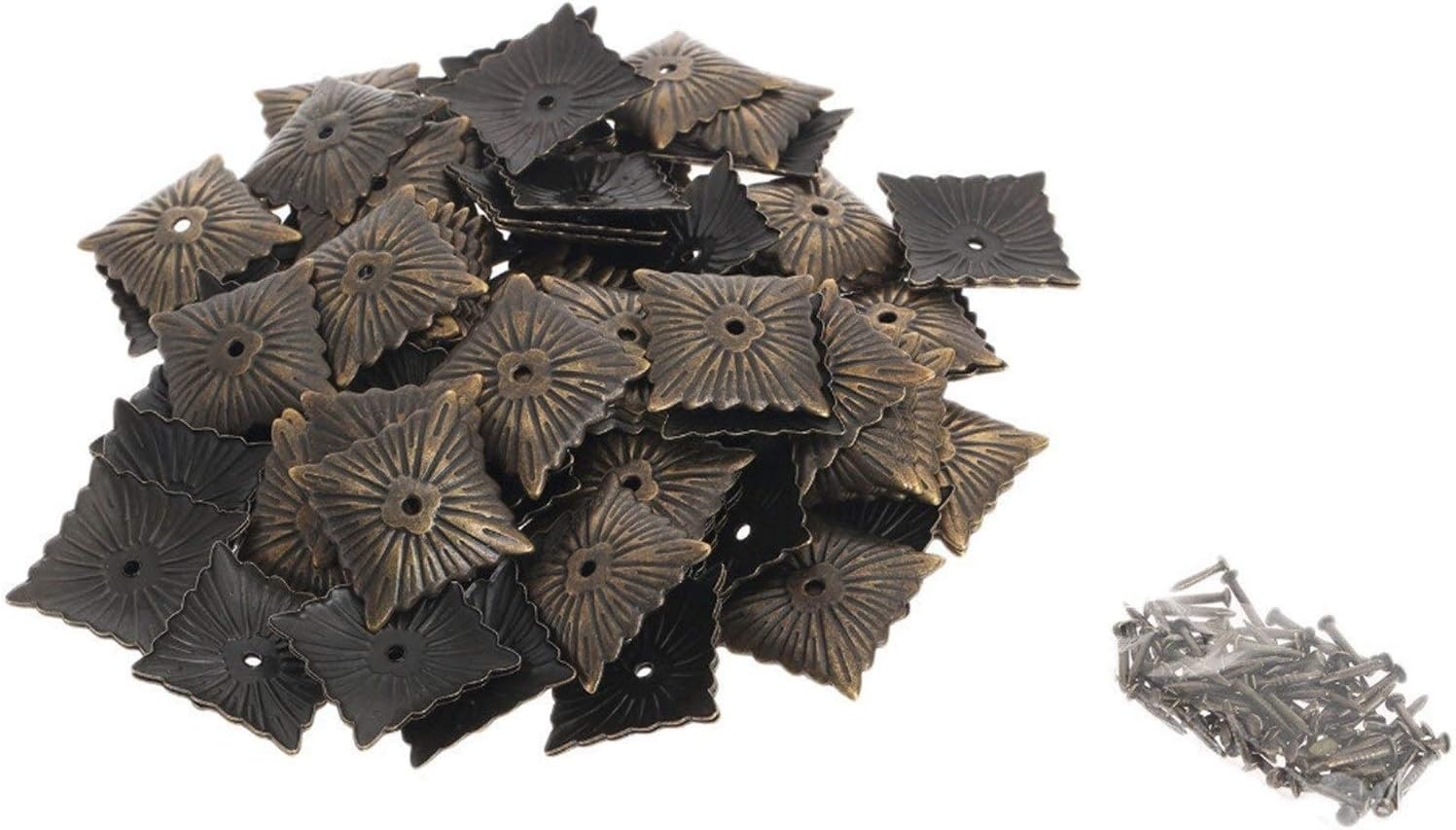 Screw pins for Upholstery，10-100pcs Black Upholstery Nails Round Head Metal Pushpins Vintage Tacks Sofa Decor 5/7/9/11/19x17mm (Color : 5x17mm 20pcs) (Color : 7x17mm 20pcs)