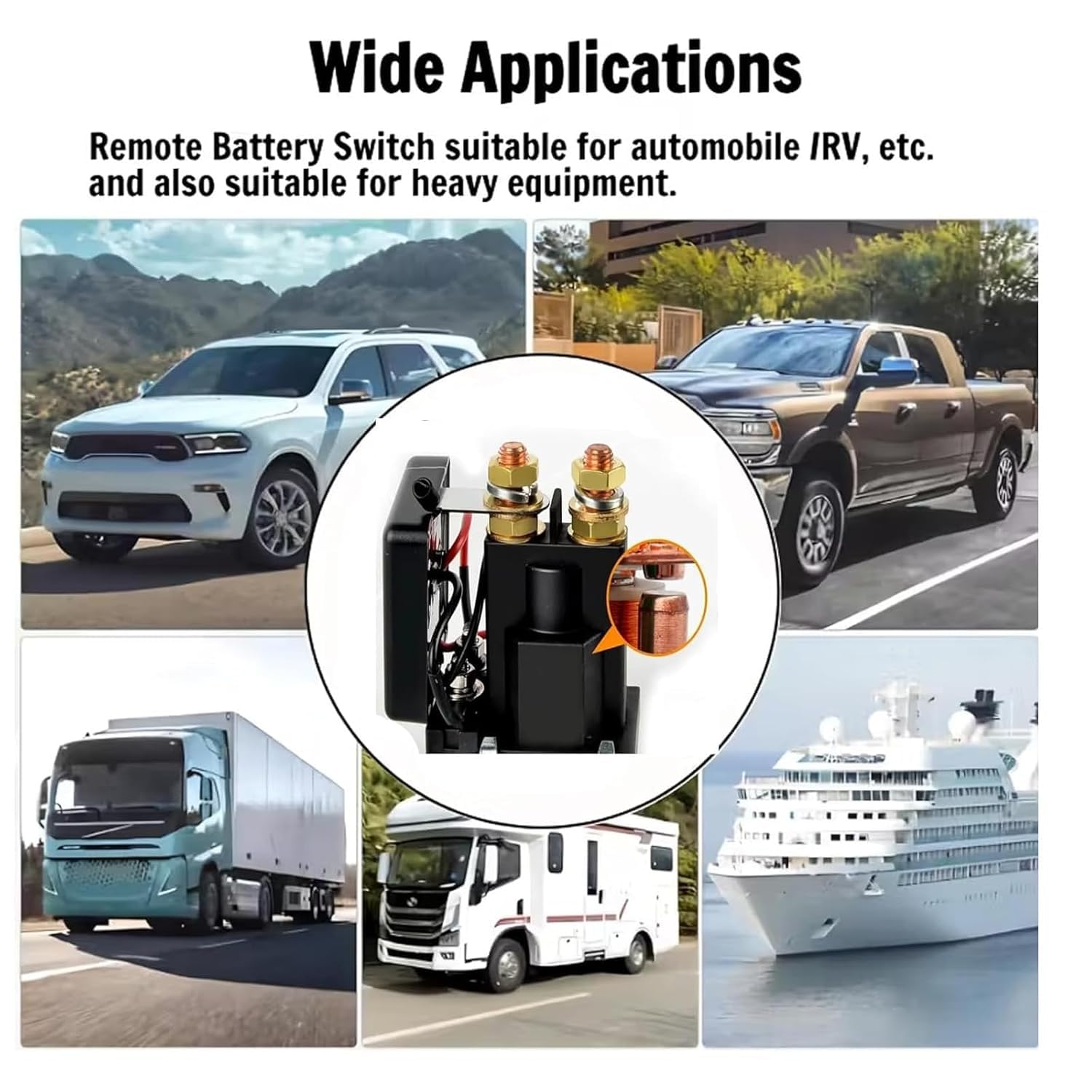 Relé de Batería Inalámbrico Remoto - Arranque a 30m, Interruptor Antirrobo, Instalación DIY Fácil para Coches, Autocaravanas 12V/24V (2Set 12V)