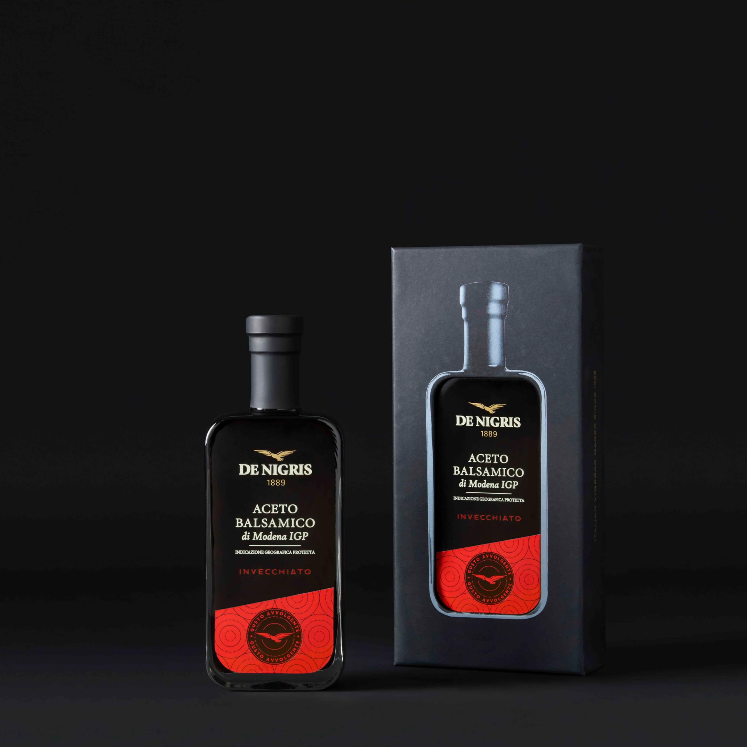 De Nigris Aceto Balsamico Di Modena IGP Invecchiato Gusto Avvolgente Aquila Rossa 250ml | Dolce E Corposo Con Aroma Intenso | Aceto Balsamico Autentico, Gusto Avvolgente