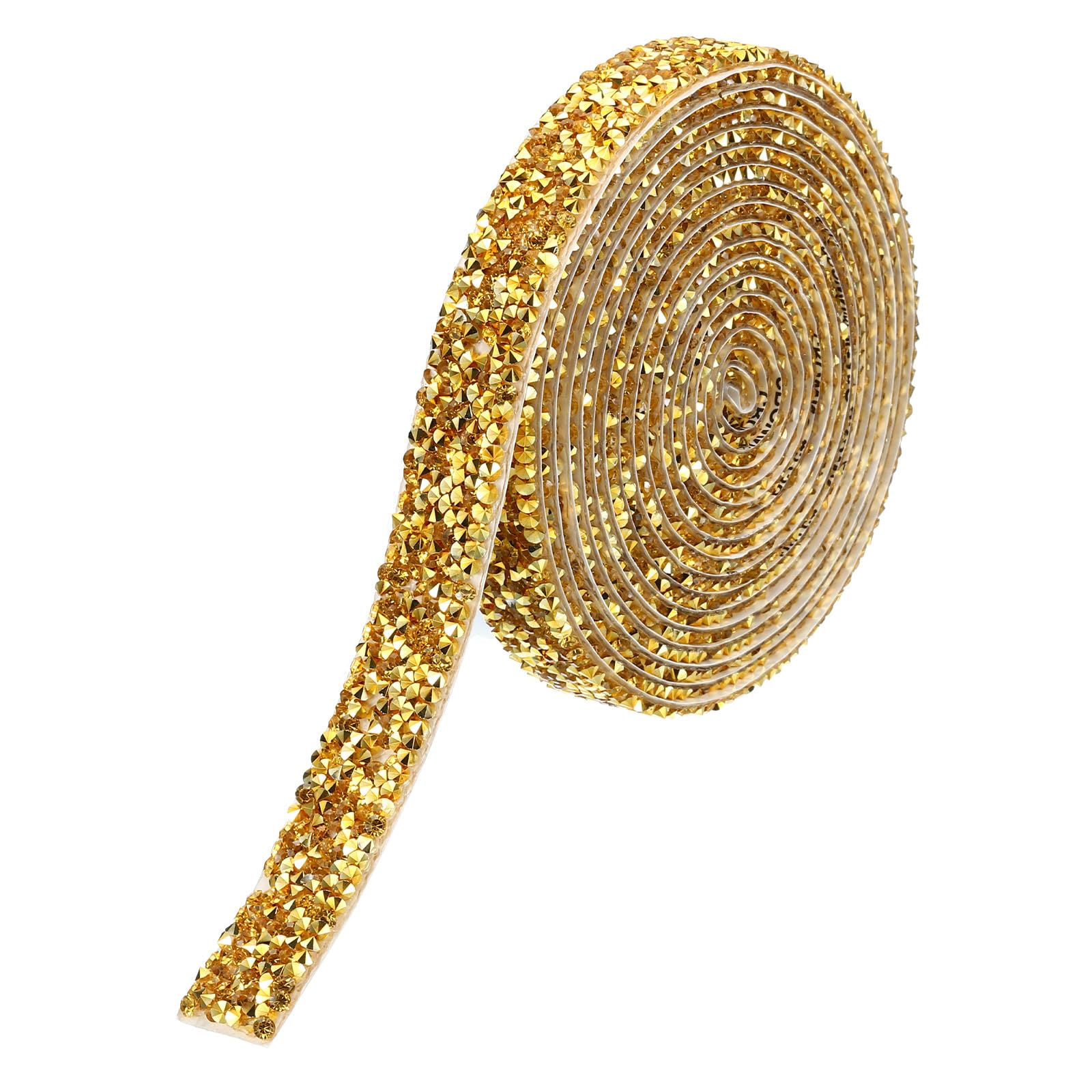 Ruban de strass de résine 3 mètres bande strass 15mm auto-adhésive loisirs créatifs dorés