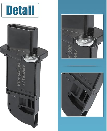 Miniatura 6 de X AUTOHAUX Sensor de flujo de aire de masa de coche Reemplazo 06F906461A para VW Passat Jetta 2.0L 2006-2008 para VW Golf Eos GTI 2006-2009