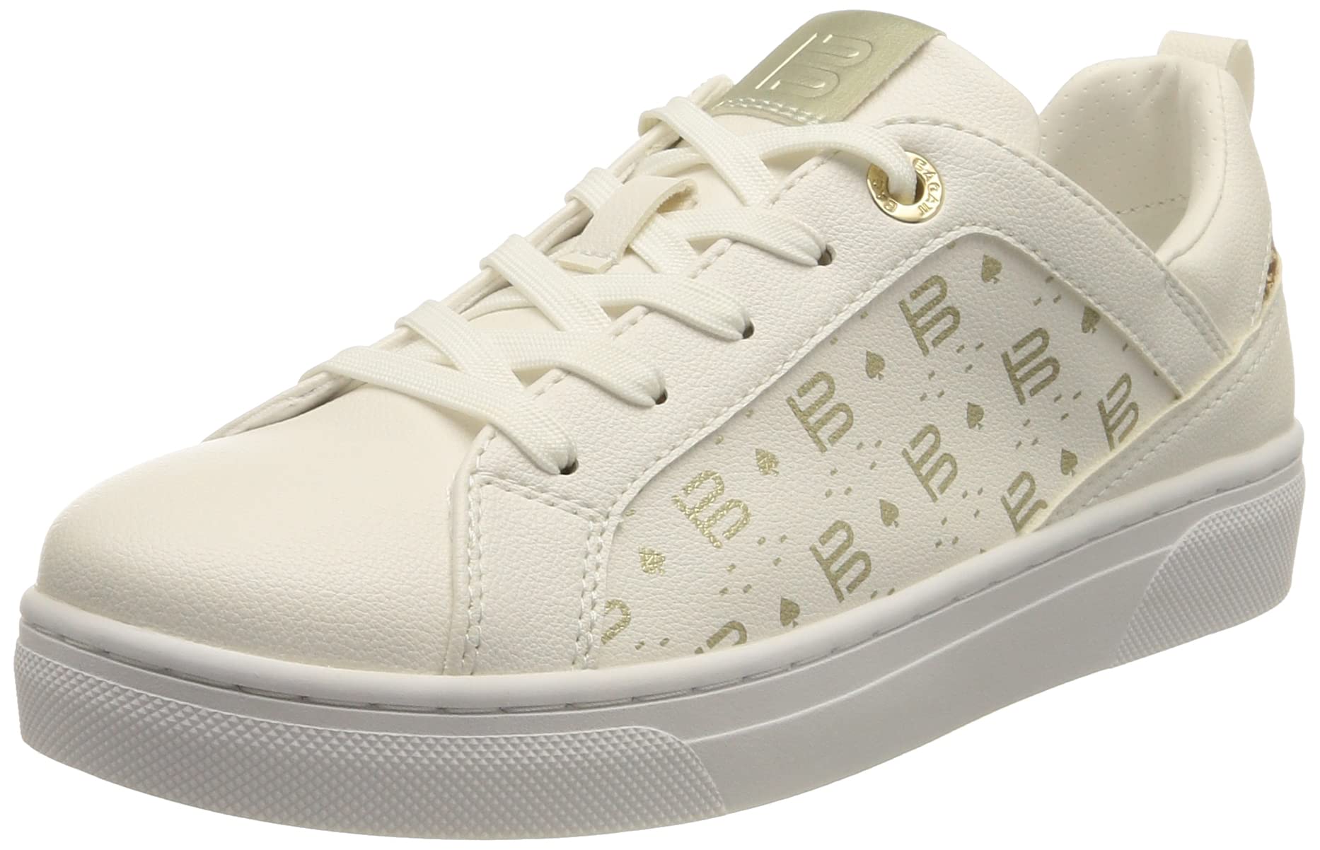 BAGATT Women's Elea Lace-up, White Gold, 8 UK