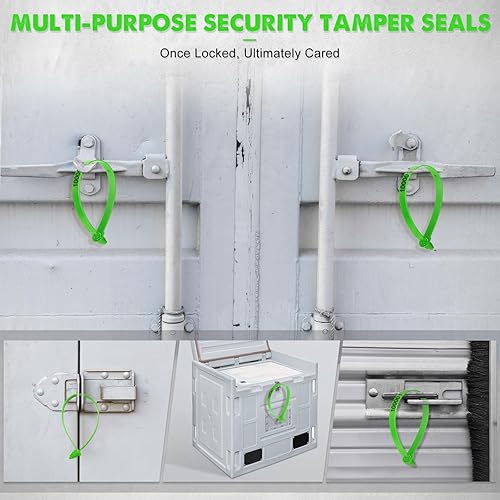 Miniatura 4 de 1000 sellos de plástico para puerta de camión, sellos de seguridad a prueba de manipulaciones, etiquetas de seguridad numeradas de seguridad