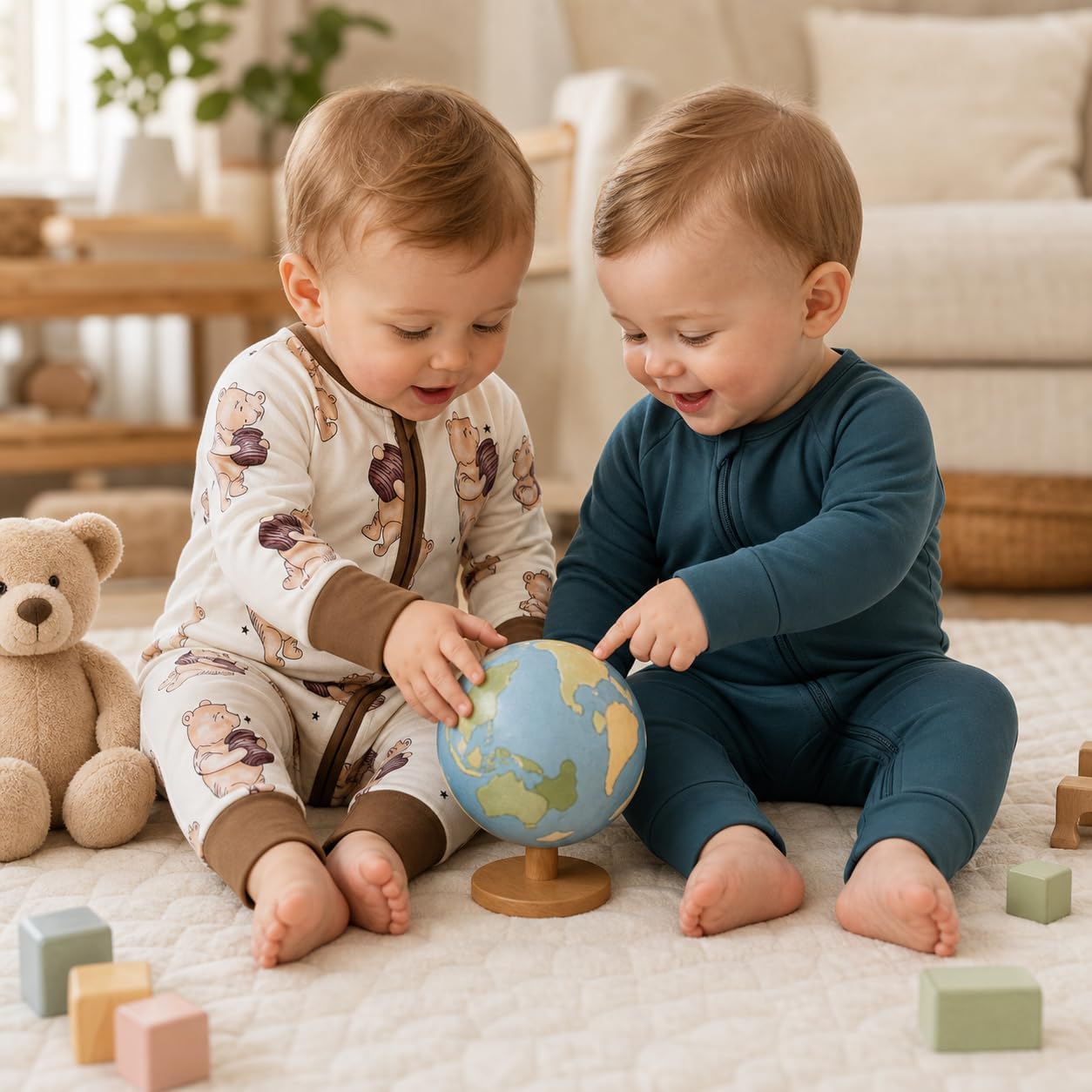 Bow Dream Bamboo Pajamas for Baby,Rayon Sleeper Romper Jumpsuit Outfit image 2