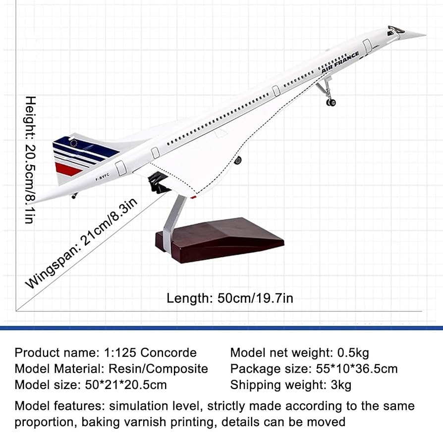 1/200 AIR FRANCE コンコルド Amazon.co.jp: Josenidny 1/200コンコルド超音速旅客機 エール