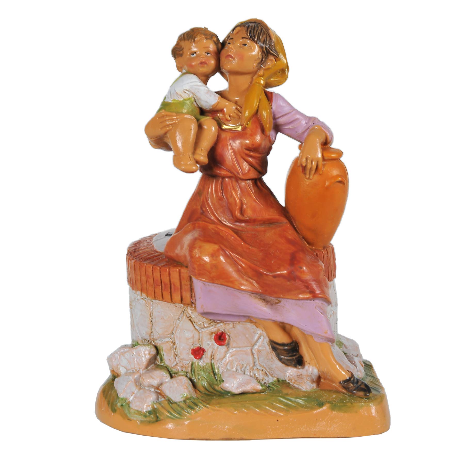 Santon Garçon Avec Panier De Raisin Crèche Fontanini 9,5 Cm PVC | Vente En Ligne Sur