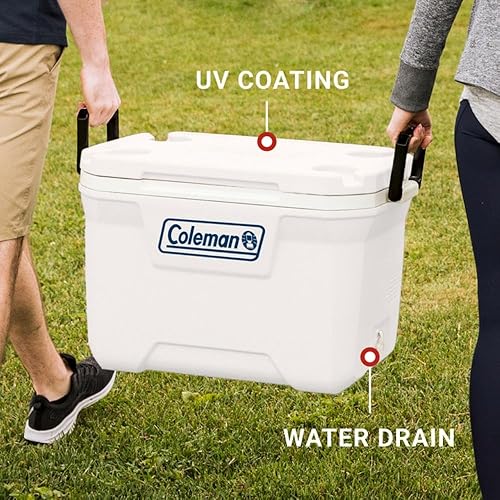 Miniatura 5 de Coleman Marine Cooler with Fully Insulated UV Guard Lid & Body, Keeps Ice for 3+ Days, Great for Boating & Fishing, 52qt100qt Wheeled120qt Options