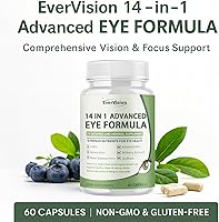 Vista 2 de Fórmula avanzada 14 en 1 para los ojos – Suplemento de vitaminas y minerales para los ojos con luteína, zeaxantina, zinc y extracto de arándano
