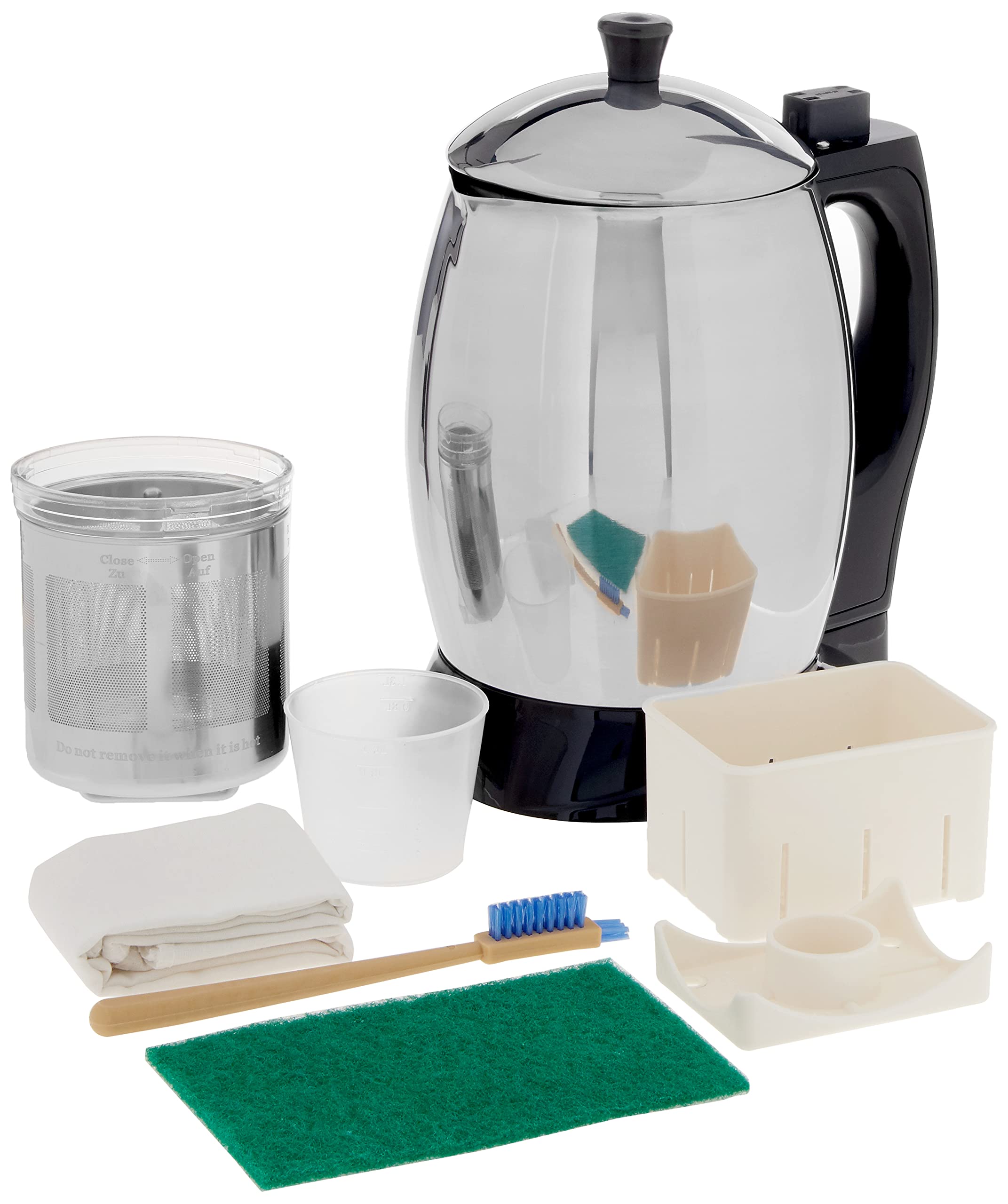 Tribest SB-132 Soyabella, macchina automatica per latte di soia con kit per tofu grande, argento, grande, nero/acciaio inossidabile