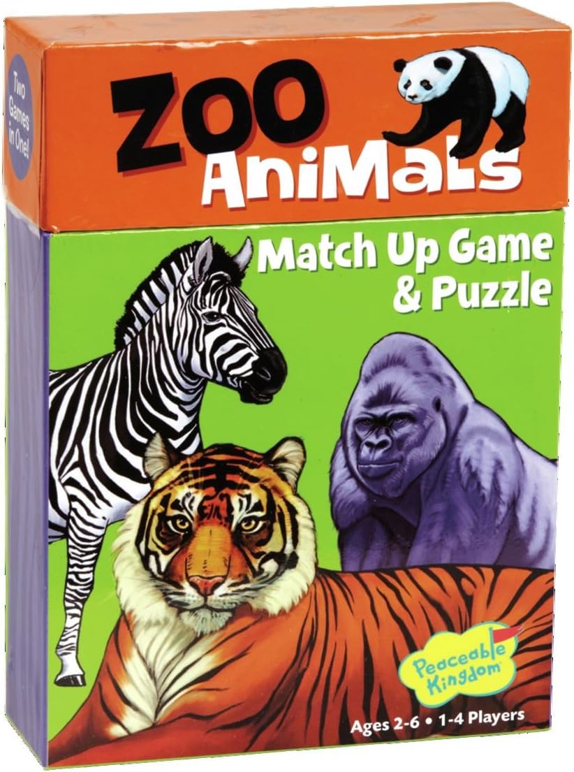 PEACEABLE Kingdom Zoo Animals Match Up Game, 1 EA
