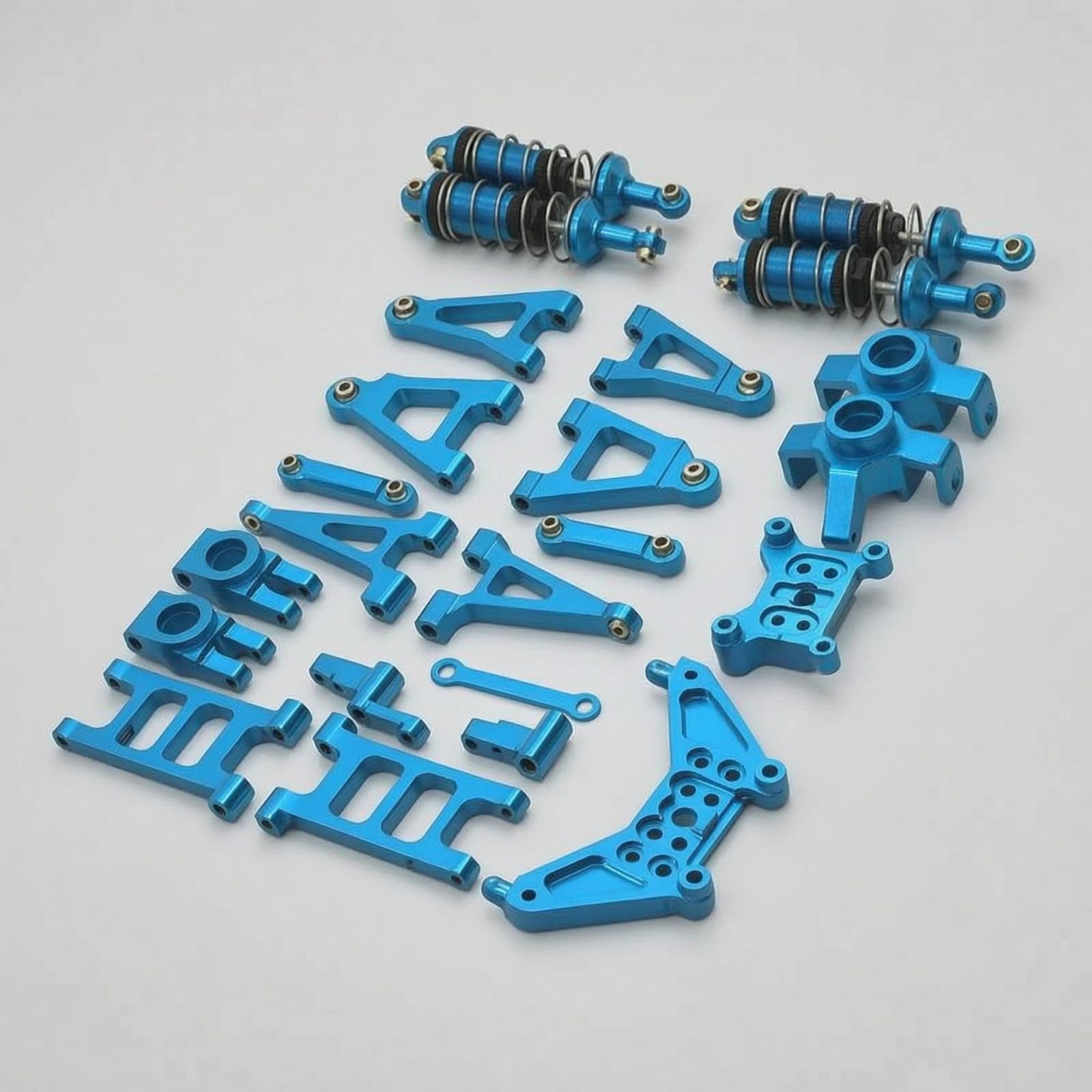 Kit Repuesto con Amortiguador Metálico Piezas RC Resistente Repuestos para Molistas, Tuning, Rojo