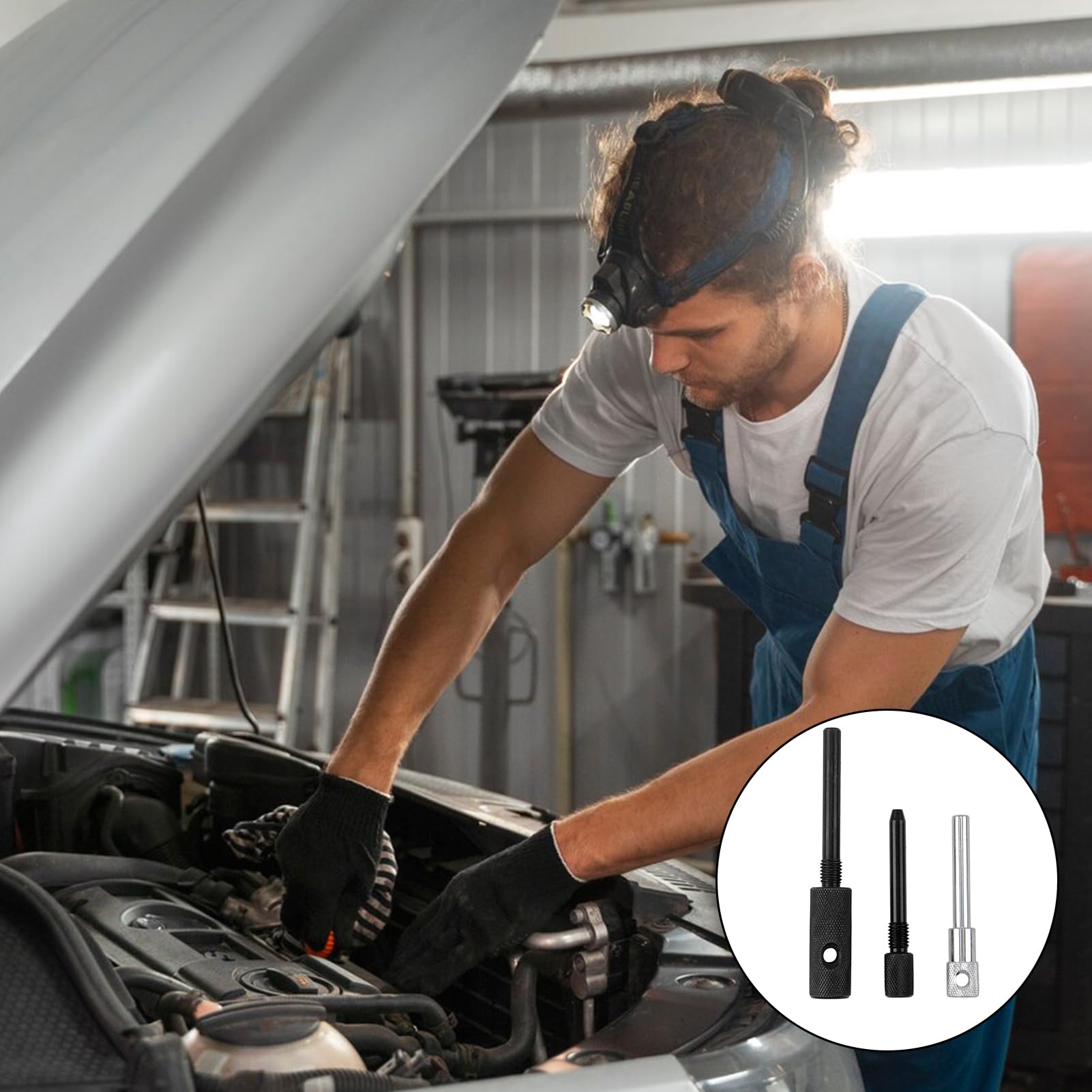 Kit di Attrezzi per la Distribuzione e Bloccaggio Motore per Renault 1.5 e 1.9 DCi, Compatibile con Kangoo, Mégane, Scenic, Twingo, Sandero, Duster - Set di Perni e Strumenti TPM