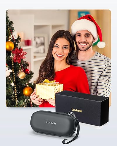 Miniatura 2 de Luxtude Funda para lentes de contacto, bonitos lentes y estuche de contacto 2 en 1, espejo y pinzas incorporados y botella de solución para lentes