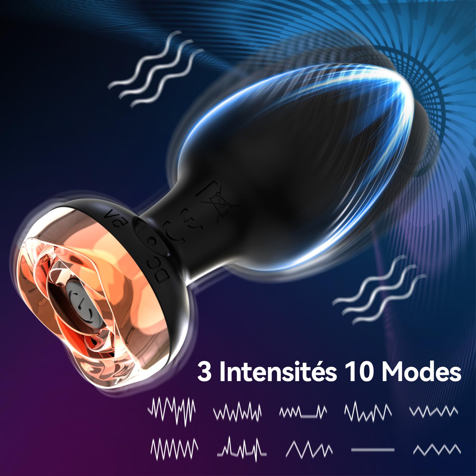 Plug Anale-dilatatore Donna Sexytoysys Uomo Sex Toys Coppia Vibratoreper Uomo Professionale Dildo Anale Vibratore Toys Sessuali per Uomini Anello Vibrante per il pene con 10 Modalità, A26020301