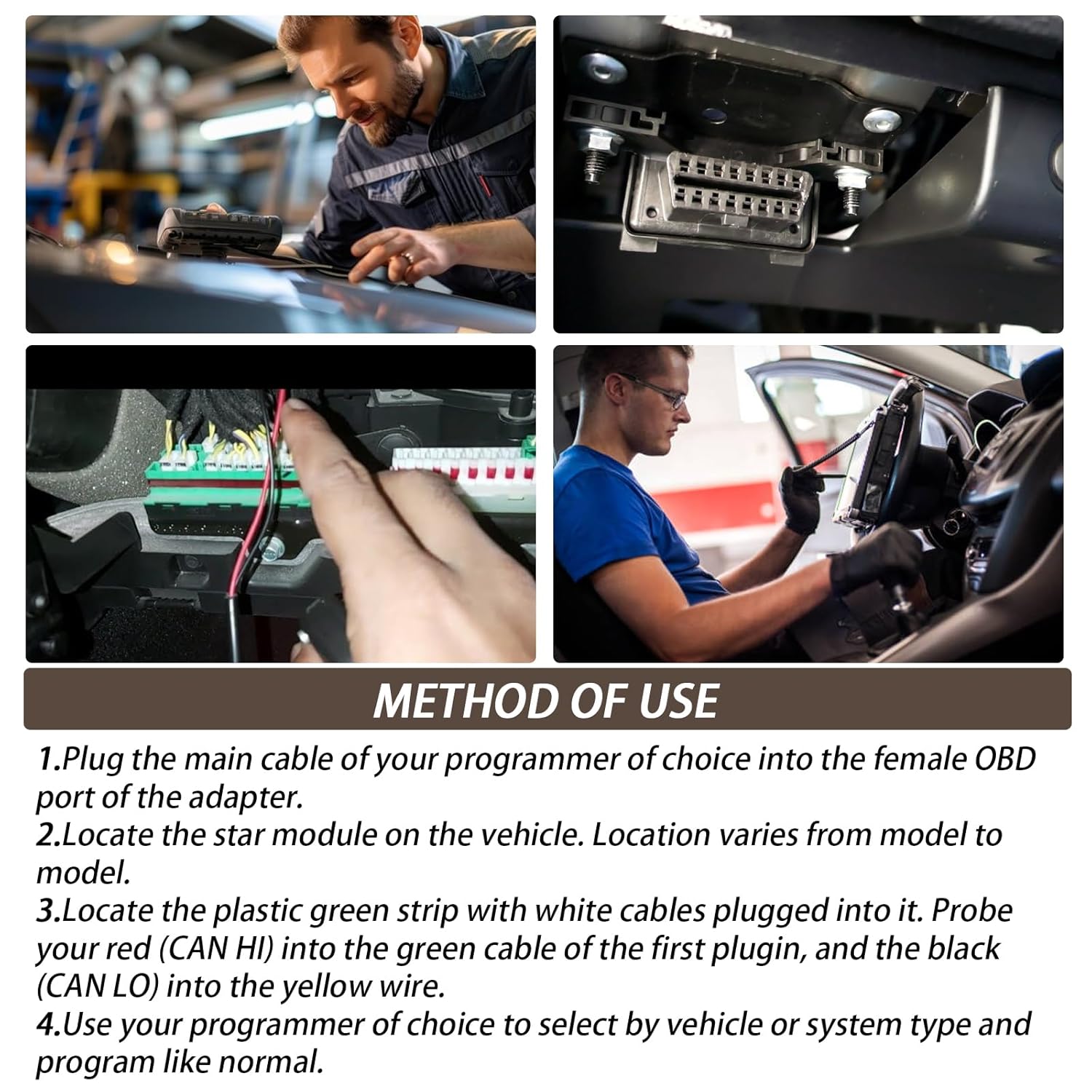 Universal Programming Cable Compatible with 2018+ Chrysler/Dodge/Jeep Vehicles