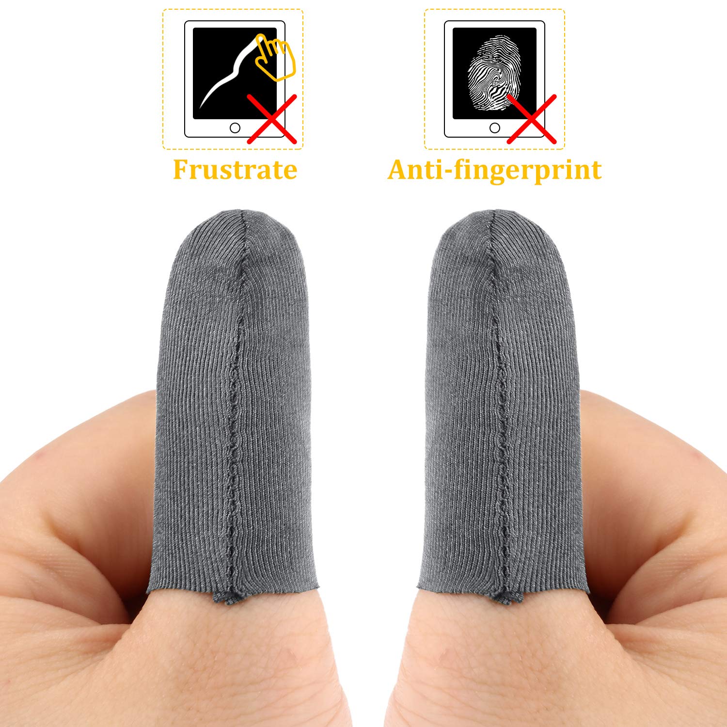 6 Manchons Doigts Gamer - Anti-transpiration - Sensibilité écran Tactile - Pour Mobile Gaming