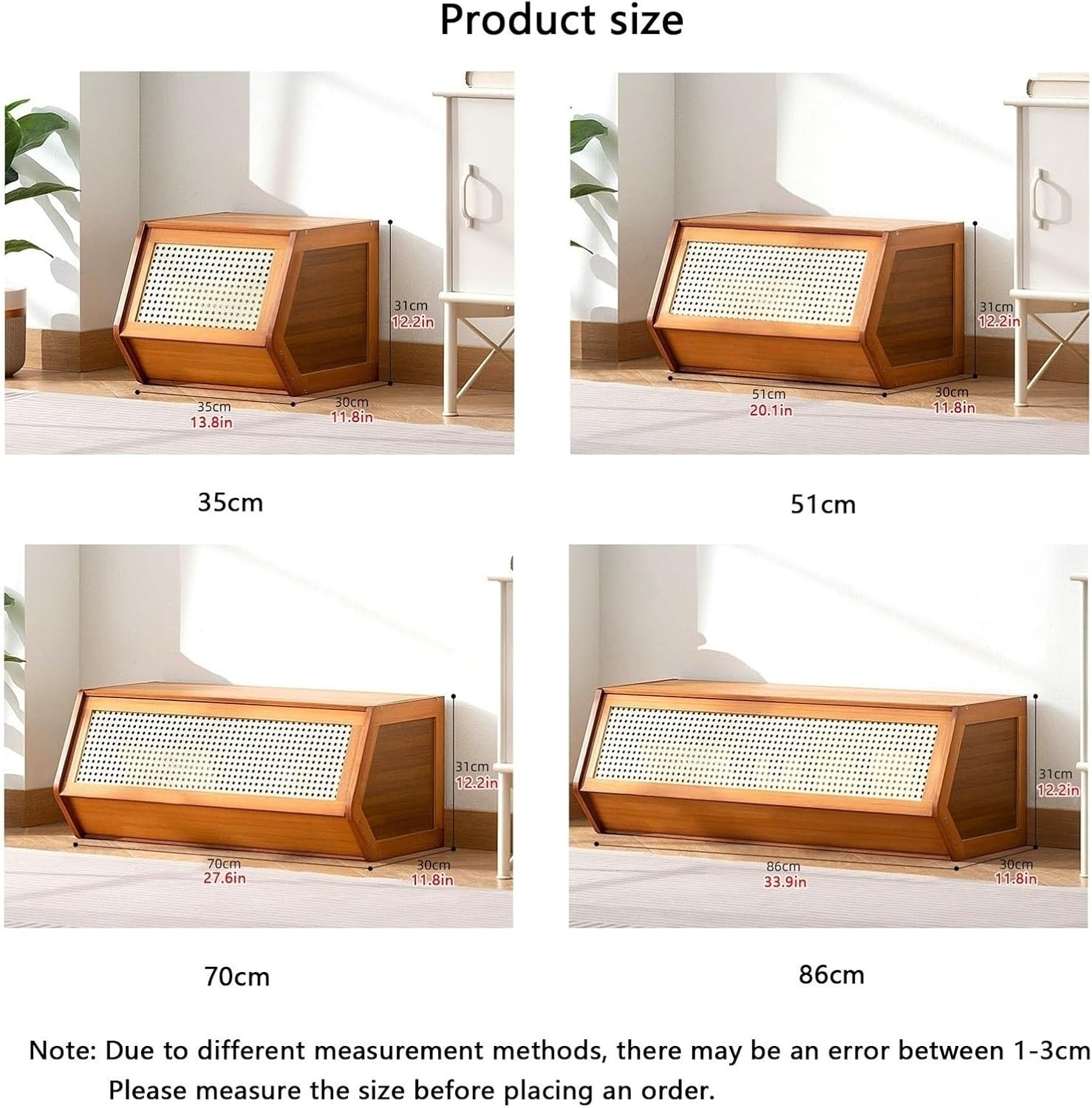 Storage Cabinet with Imitation Vine Flip-Up Door Standing Collectors Display Cabinet Stackable Chest of Drawers Bamboo Kitchen Counter Pantry Cupboard,Ideal for Home