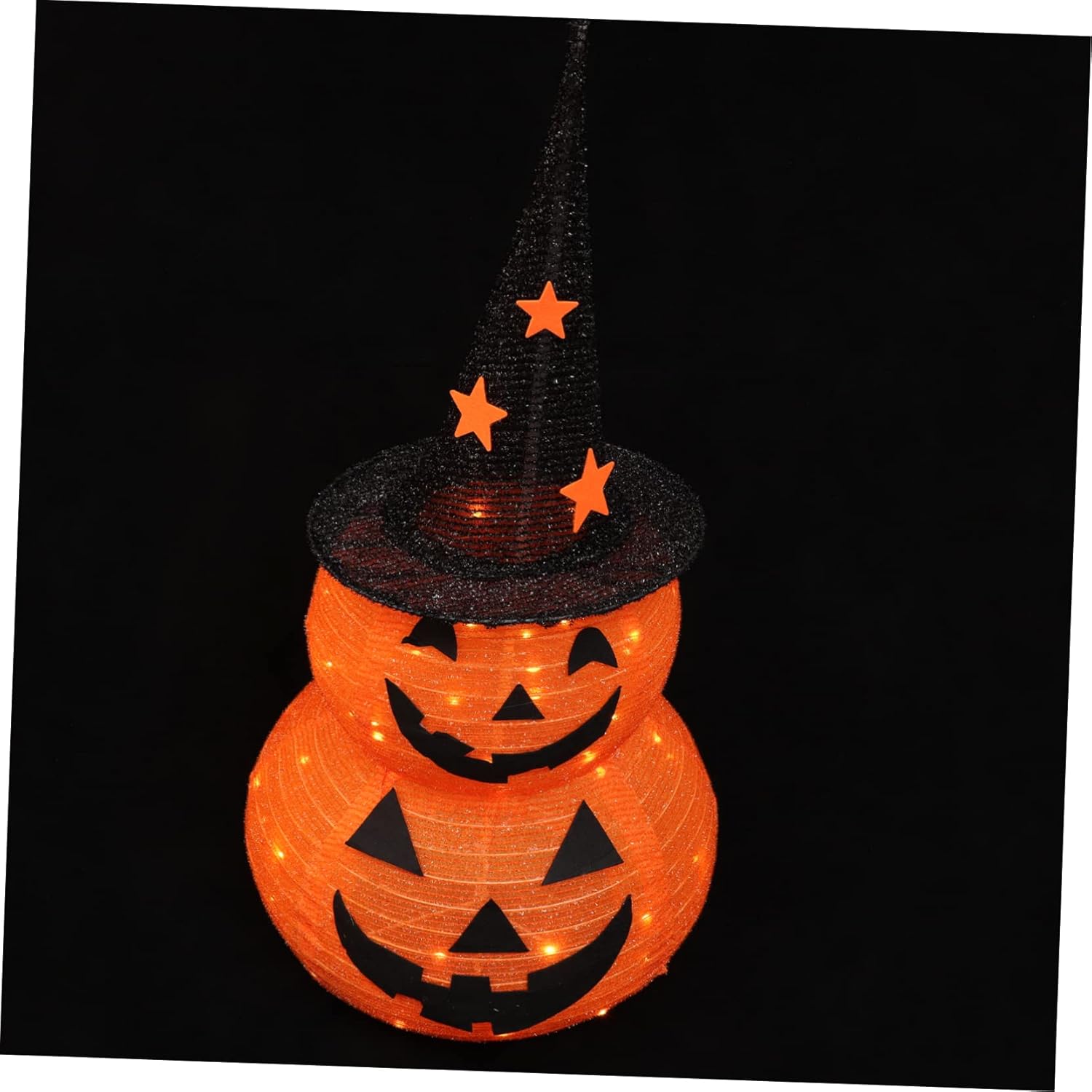 VOSAREA 1pc Cloth Pumpkin Lantern for Halloween Party Decoration Led Halloween Decor for Indoor and Outdoor Use Reusable and Festive Design