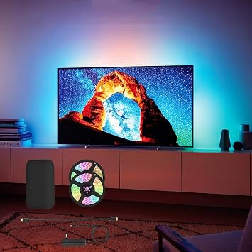 Led Strip Lights Sync,Led Lights for TV,RGB Music Sync Color Changing LED Light with Smart App/Voice Control,TV LED Back Light with HDMI Sync Box,Lighting Home Decoration Size 120"