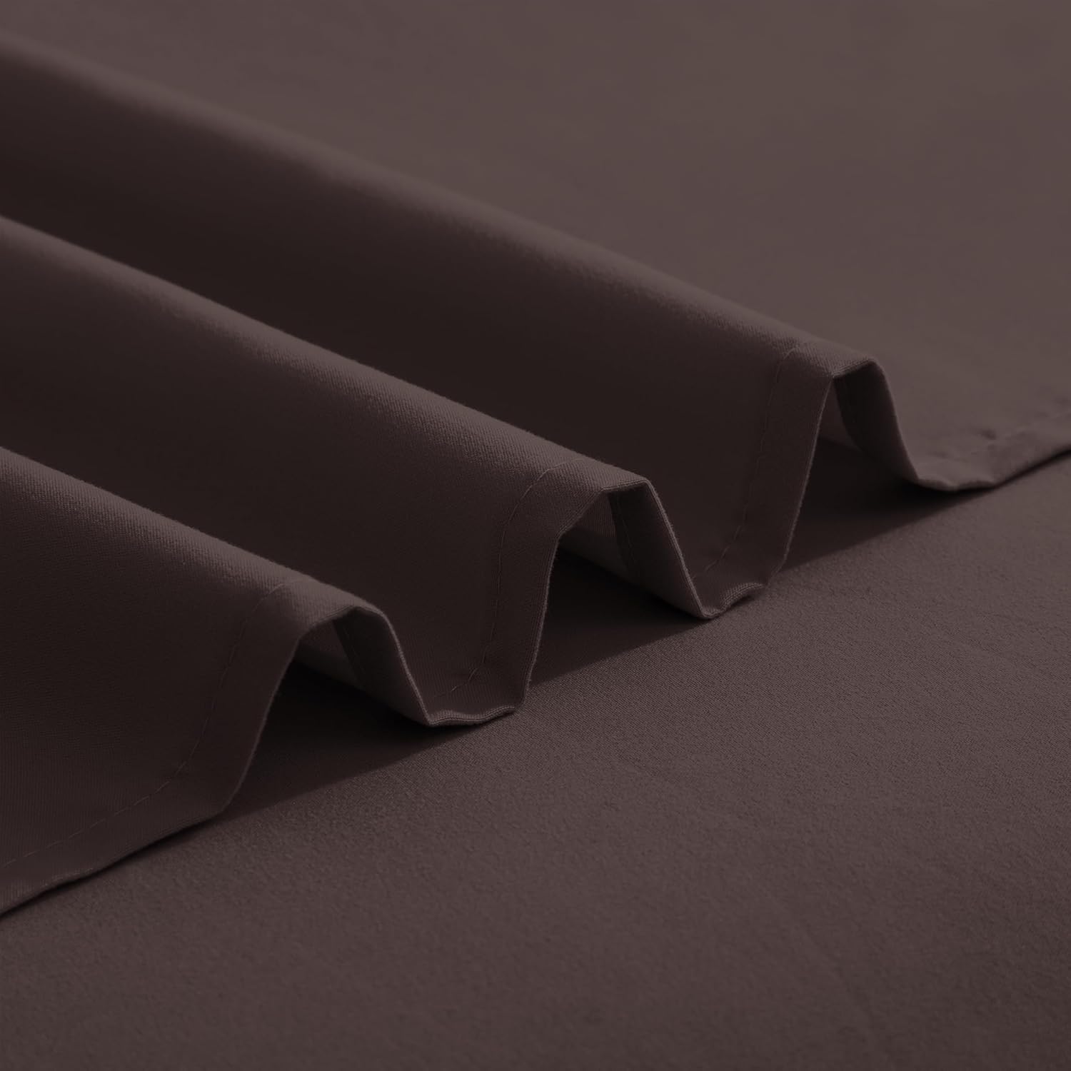 Elegant Comfort Luxurious 1500 Premium Hotel Quality Microfiber Three Line Embroidered Softest 4-Piece Bed Sheet Set, Wrinkle and Fade Resistant, King, Chocolate Brown - Image 6