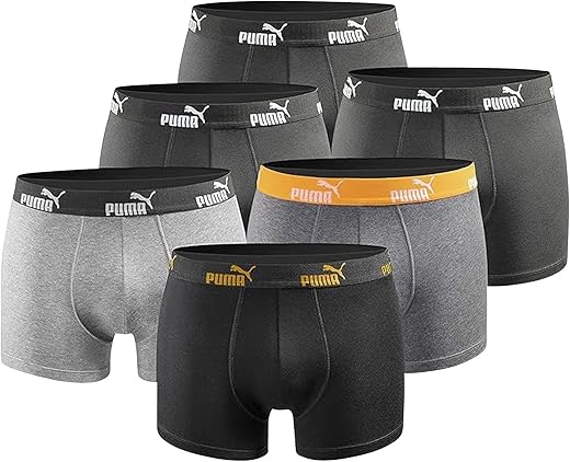 PUMA Herren Boxershorts 6er Pack Basic Black – Komfort & Stil