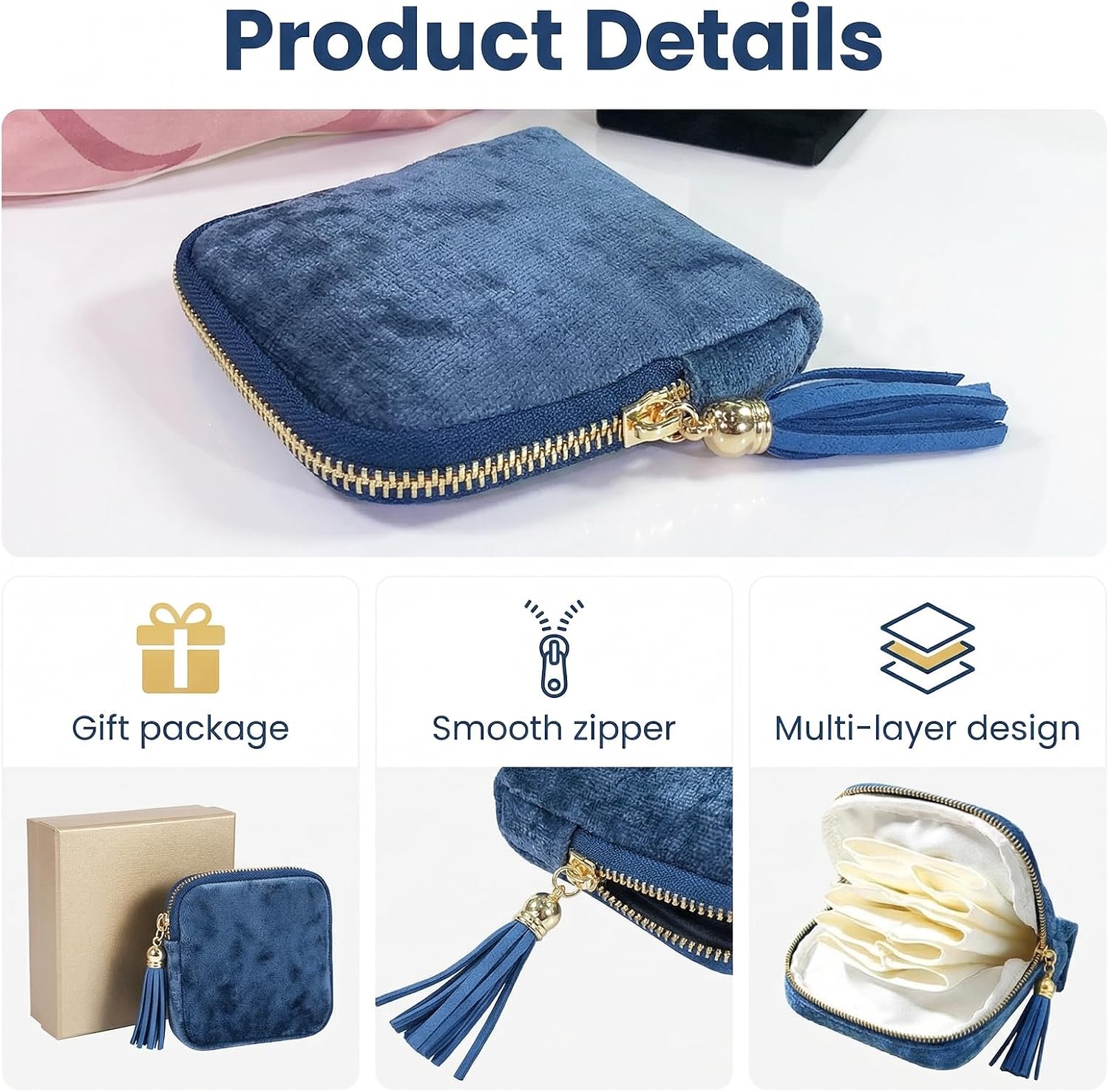 Soft Jewelry Organizer Bag, Anti‑Scratch Storage Pouch for Necklaces Rings