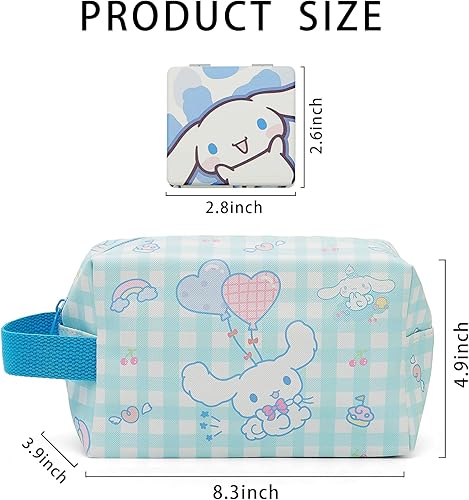 Miniatura 7 de Bonita bolsa de aseo de viaje para mujeres y niñas, kit de Dopp colgante de gran capacidad, bolsa de cosméticos resistente al agua, bolsa de