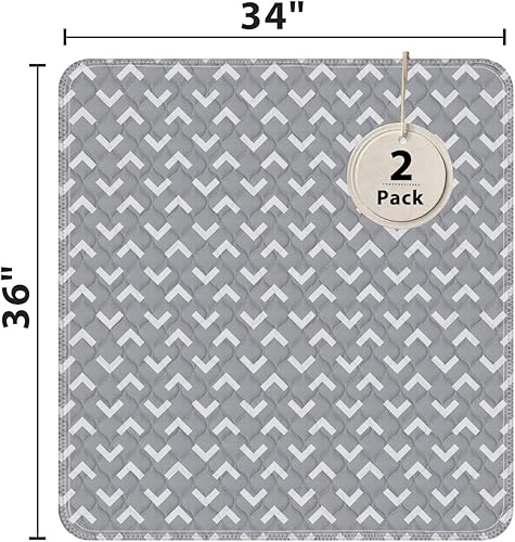 Miniatura 50 de Almohadillas de cama antideslizantes para incontinencia lavables de 36 x 72 pulgadas, almohadillas de cama impermeables para adultos, lavables