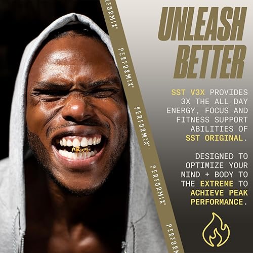 Miniatura 4 de PERFORMIX - SST V3X - Pre entrenamiento - 350 mg de cafeína - Suplementos energéticos - Sin choques - Objetivos de fitness - Nootrópico - Liberación