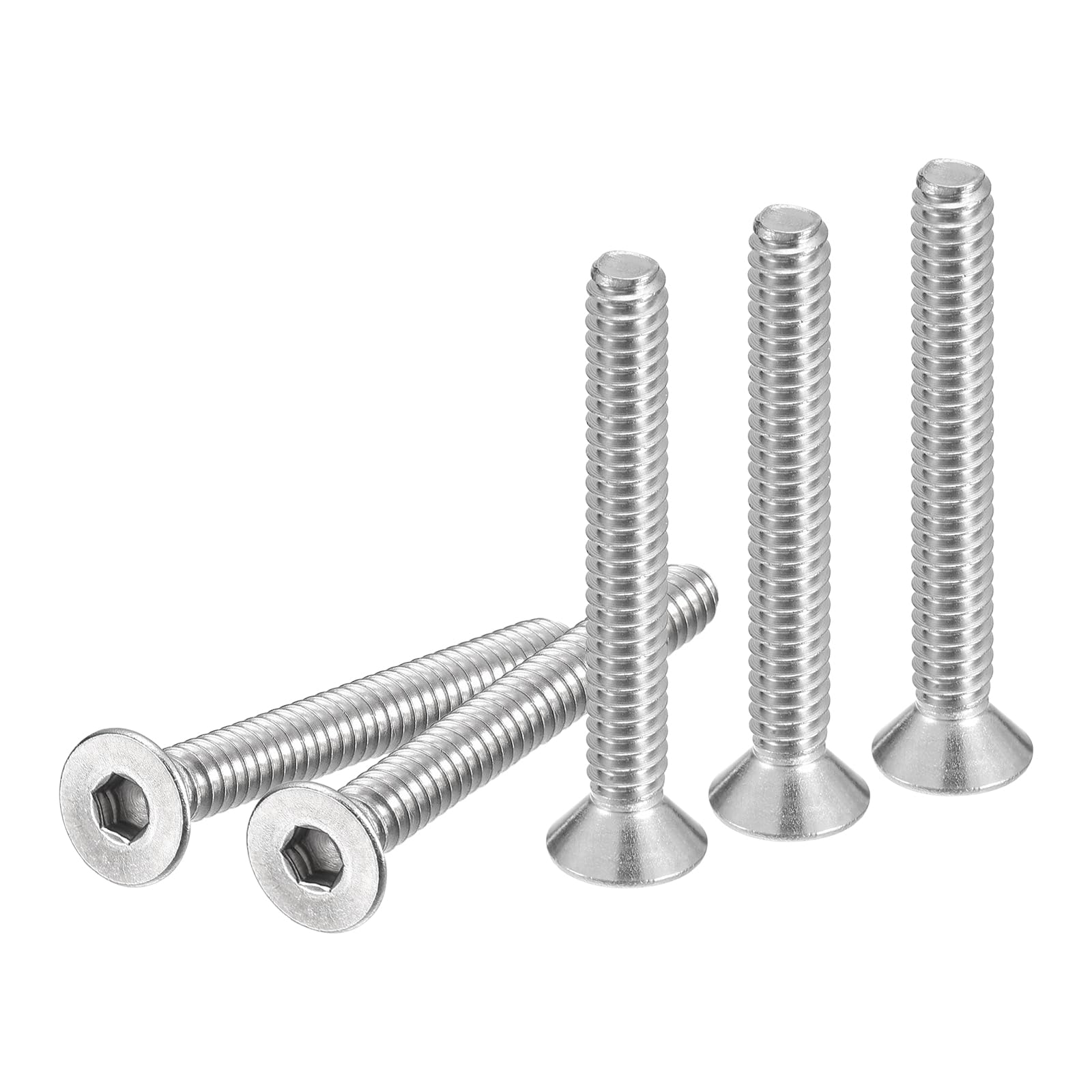 DTGN #10-24 x 1-1/2" Flat Head Socket Cap Screws, 50 Pack 304 Stainless Steel Hex Socket Flat Head Screws, Full Thread