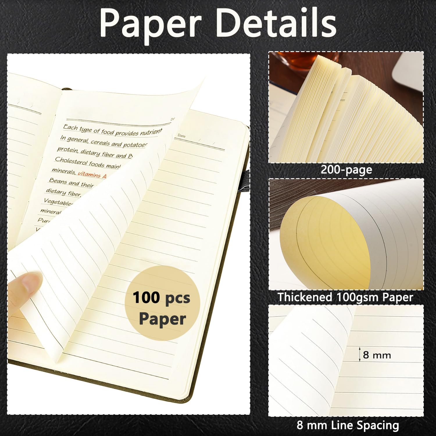 Journal Notizbuch, A5 liniert Notizbuch zum Schreiben 200 Seiten 100GSM Dickes Papier, Hardcover Leder Business Tagebuch Notizblock für Arbeit und Schule College Liniert Notizbuch, Traumfänger - Wolf